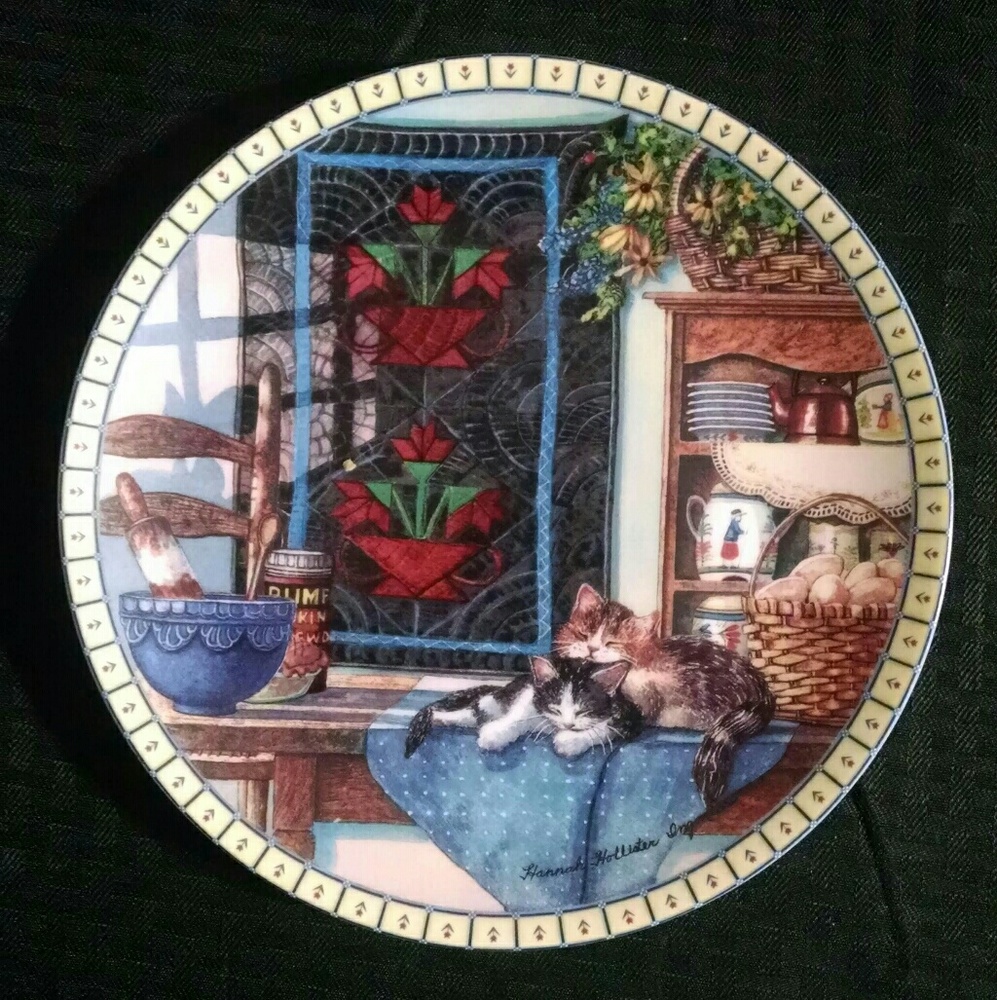 Vintage Collectible Plate "Lazy Morning"